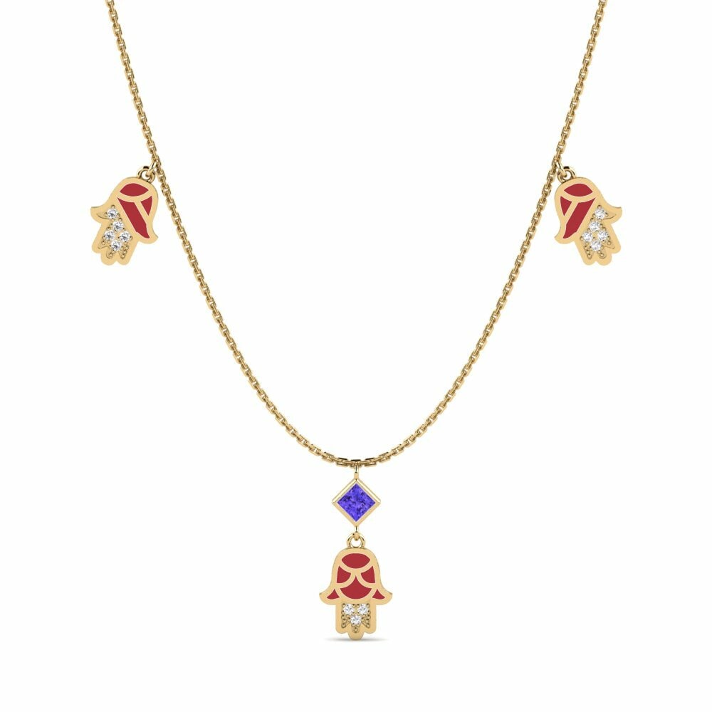 Vàng 18K Đá Tanzanite Dây chuyền nữ Ndoba
