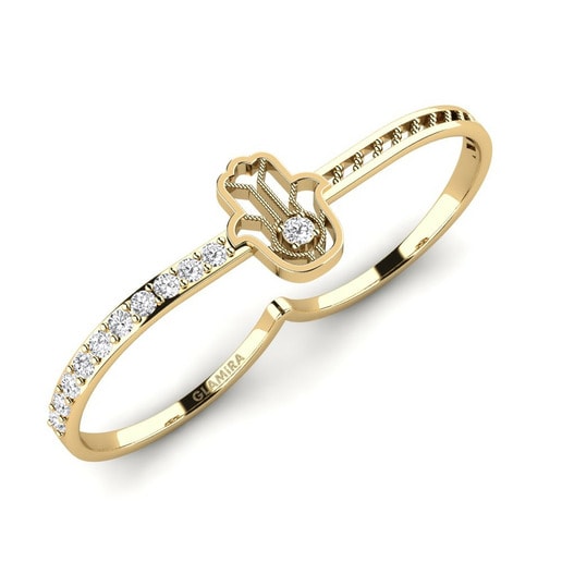 Ring Onnistama 585 Yellow Gold & White Sapphire