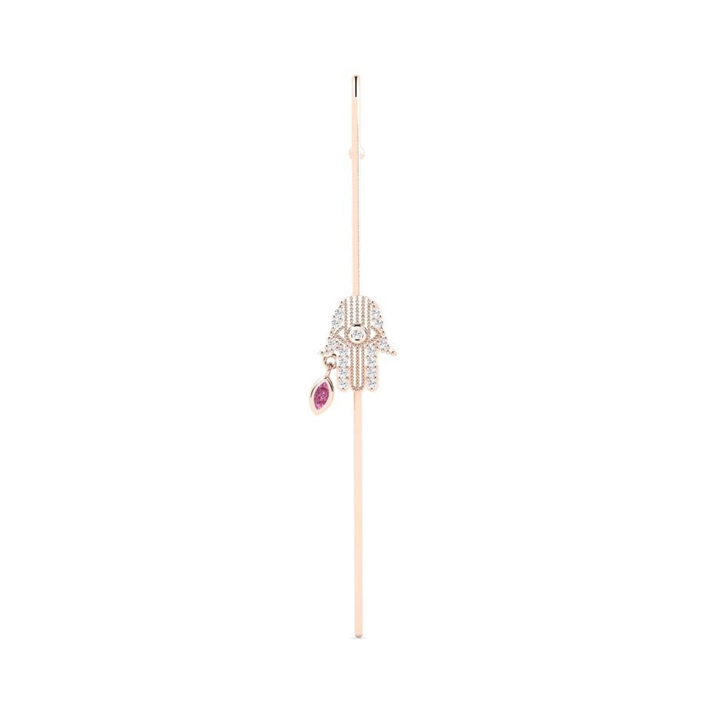 Rotgold 585 Rhodolit-Granat Ohrpiercings Orabelle