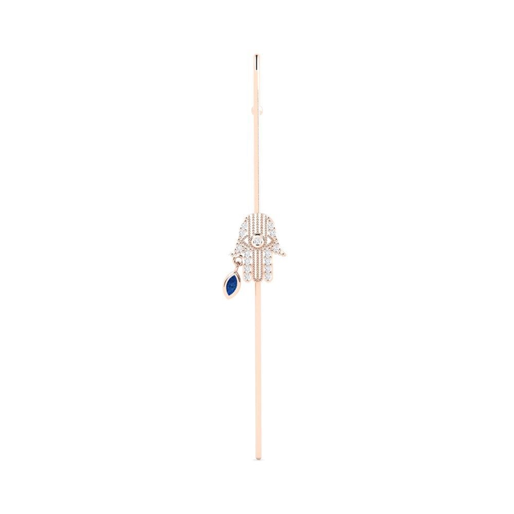 9ct Rose Gold Dark Blue Zirconia Ear Piercing Orabelle