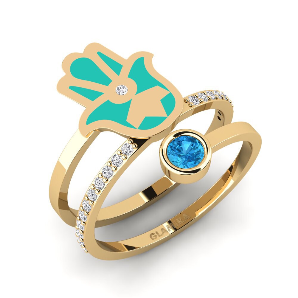 Topaze Bleue Bague Puipui
