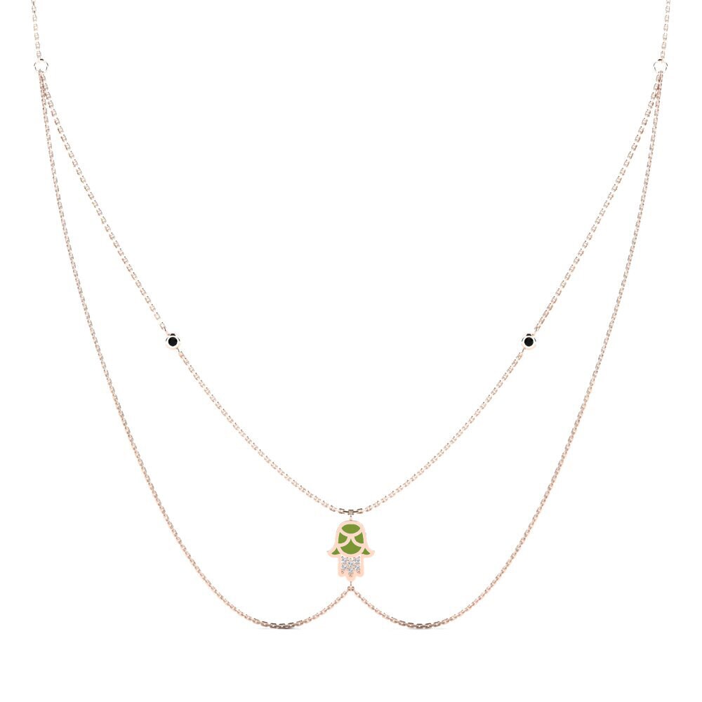 Black Onyx Women's Necklace Pwoteksyon