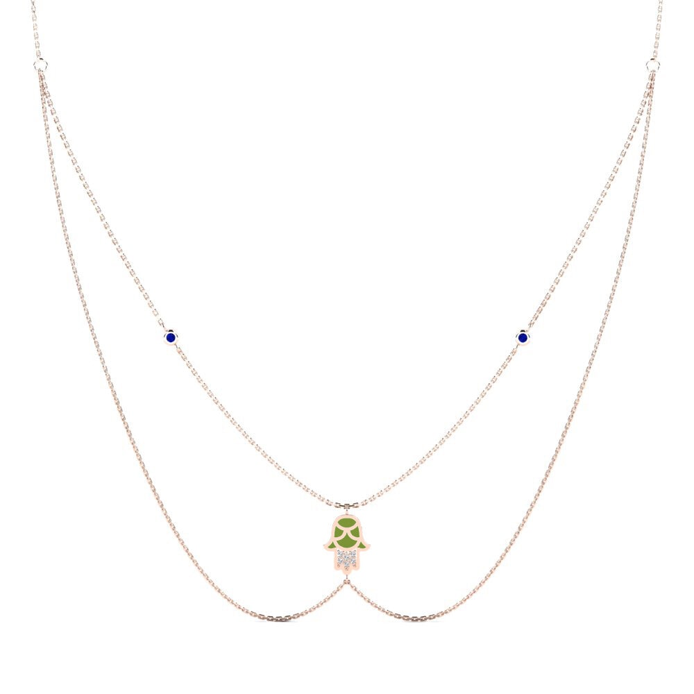 Sapphire Women's Necklace Pwoteksyon