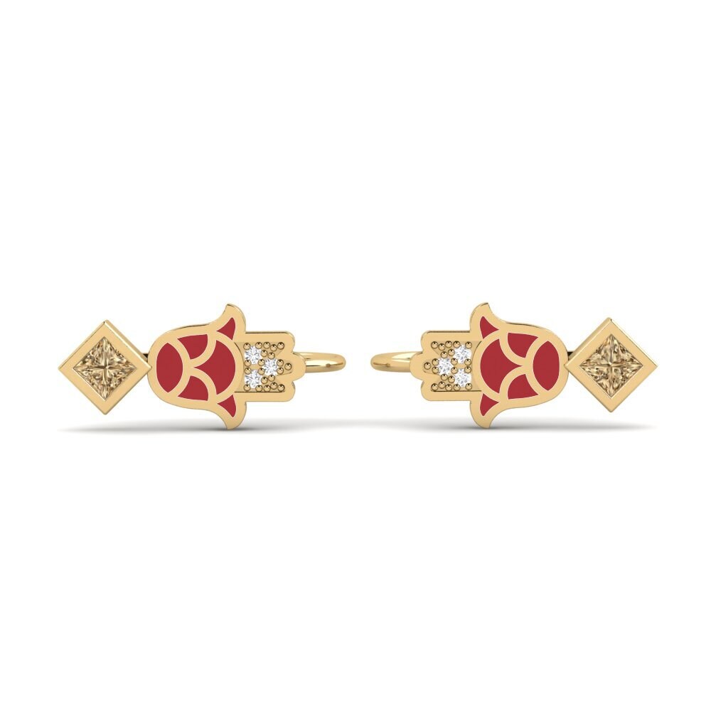 Climber Brown Diamond Earrings