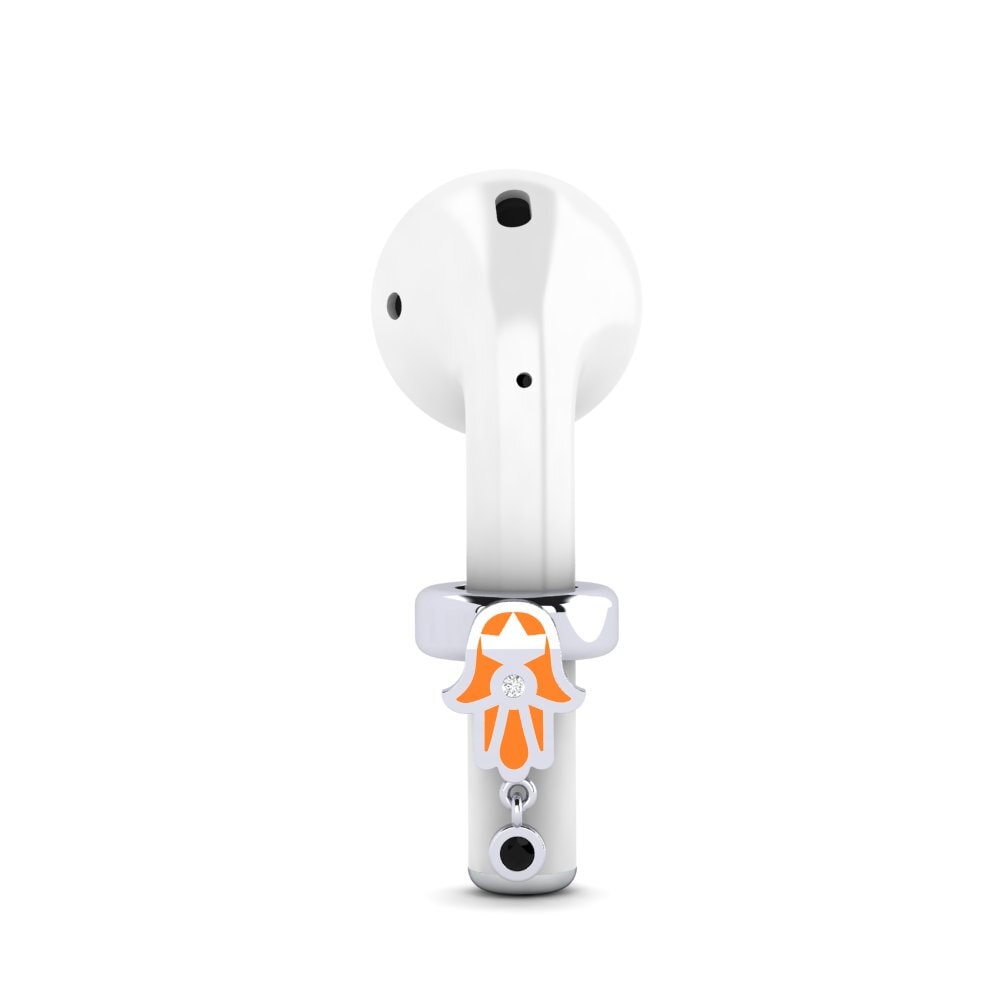 9ct White Gold Black Onyx Airpods® Beneir