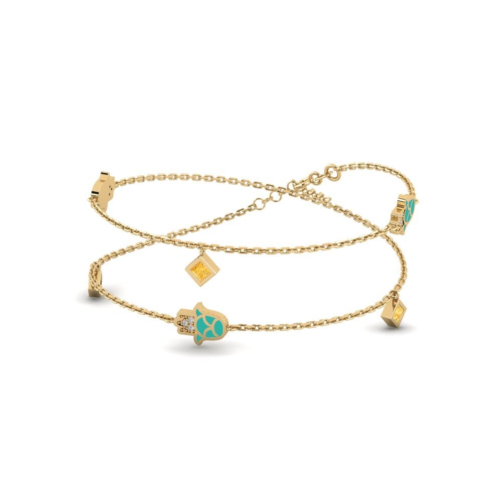 Citrine Women's Necklace Kaitsta