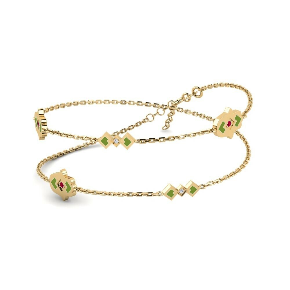 Vàng 18K Đá Ruby / Hồng Ngọc Dây chuyền nữ Mijn