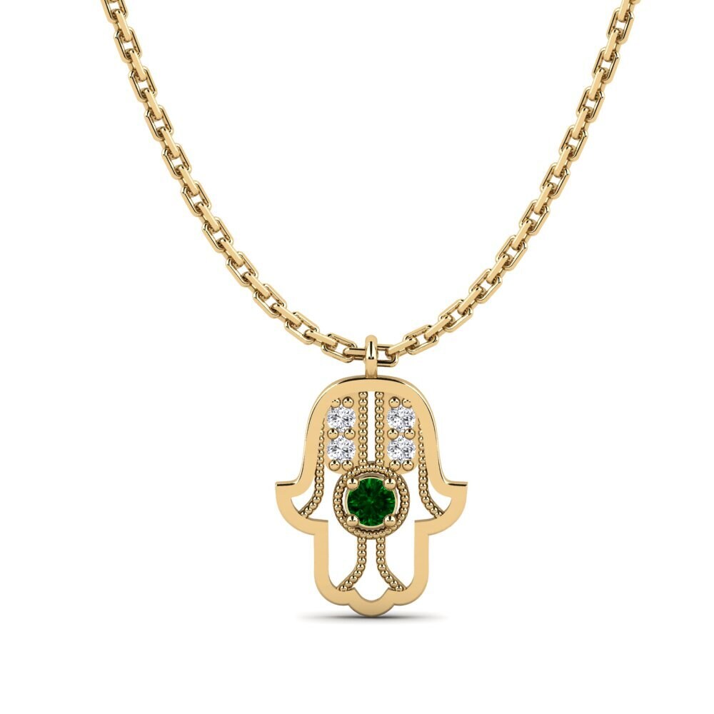 Zircônia Verde Colares Feminino Musfaro