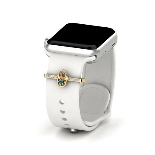 Phụ kiện Apple Watch® Nodez - B Vàng 585 & Kim Cương Xanh Dương & Kim Cương