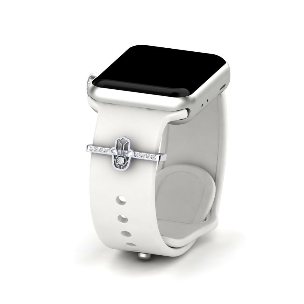 Accesorios para Apple Watch® Nodez - B Platino 950 Zafiro blanco