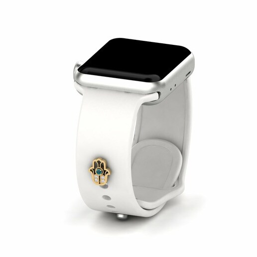 Phụ kiện Apple Watch® Nodez - C Vàng 585 & Kim Cương Xanh Dương & Kim Cương