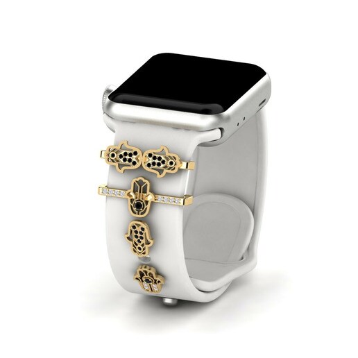 Phụ kiện Apple Watch® Nodez - SET Vàng 585 & Kim Cương Đen & Kim Cương