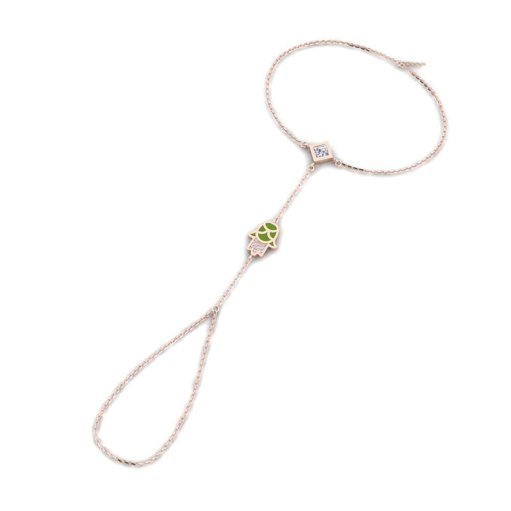 9k Oro Rosa Pulsera de dedo Pwoteje