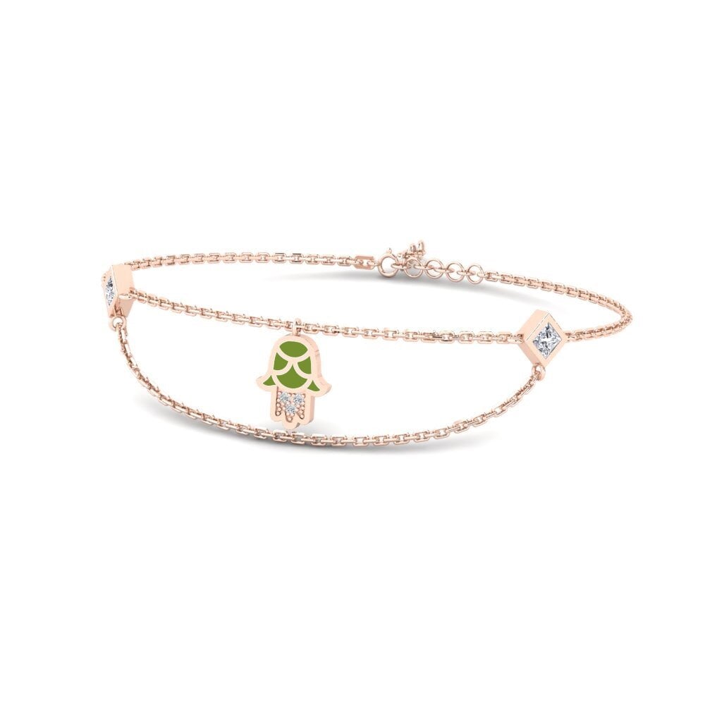 9k Oro Rosa Pulsera de Mujer Raksana