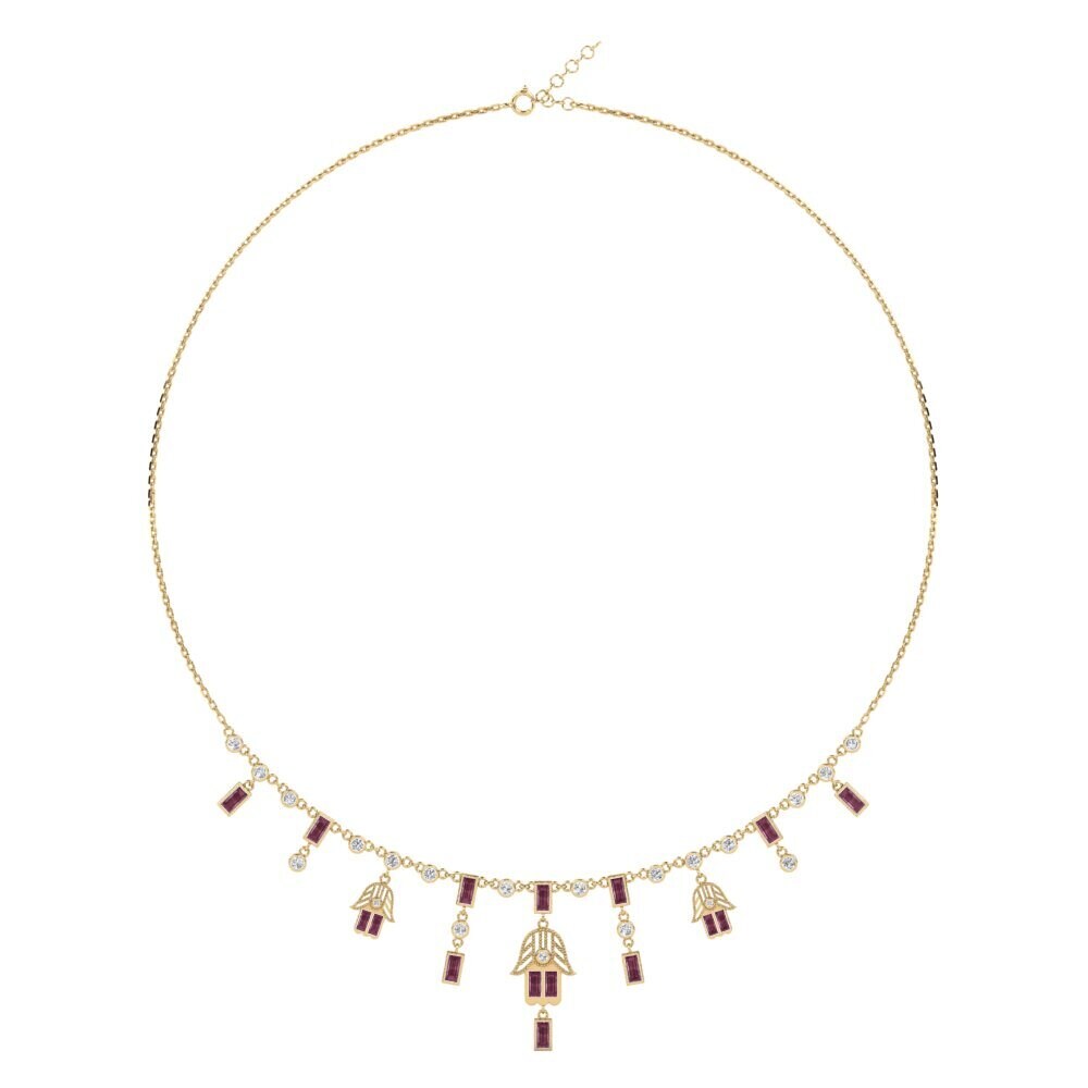 Rhodolite Garnet Women's Necklace Snachala