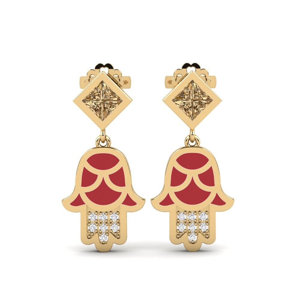 Drops & Dangle Brown Diamond Earrings