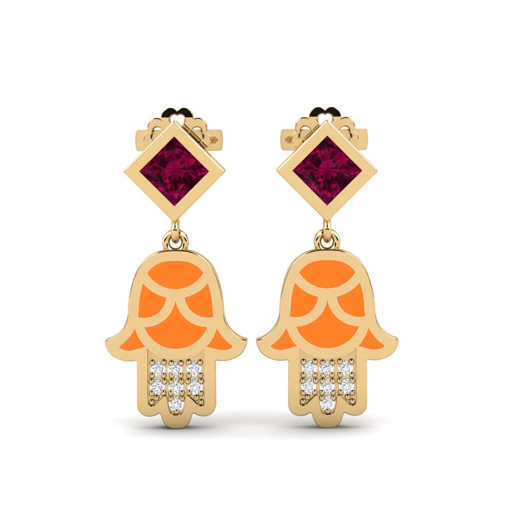 Drops & Dangle Rhodolite Garnet Earrings
