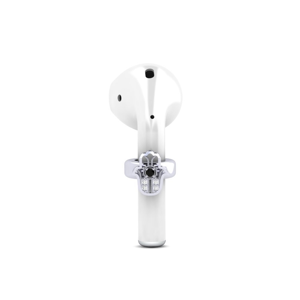9ct White Gold Black Onyx Airpods® Viltus