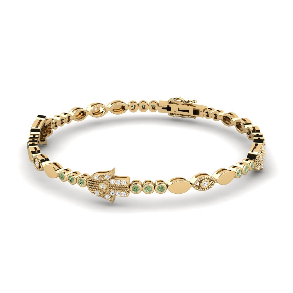 Diamante Verde Bracciale da donna Vostorg