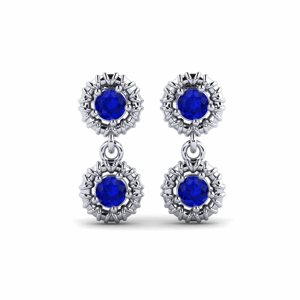 Drops & Dangle Earrings Astos 585 White Gold Sapphire