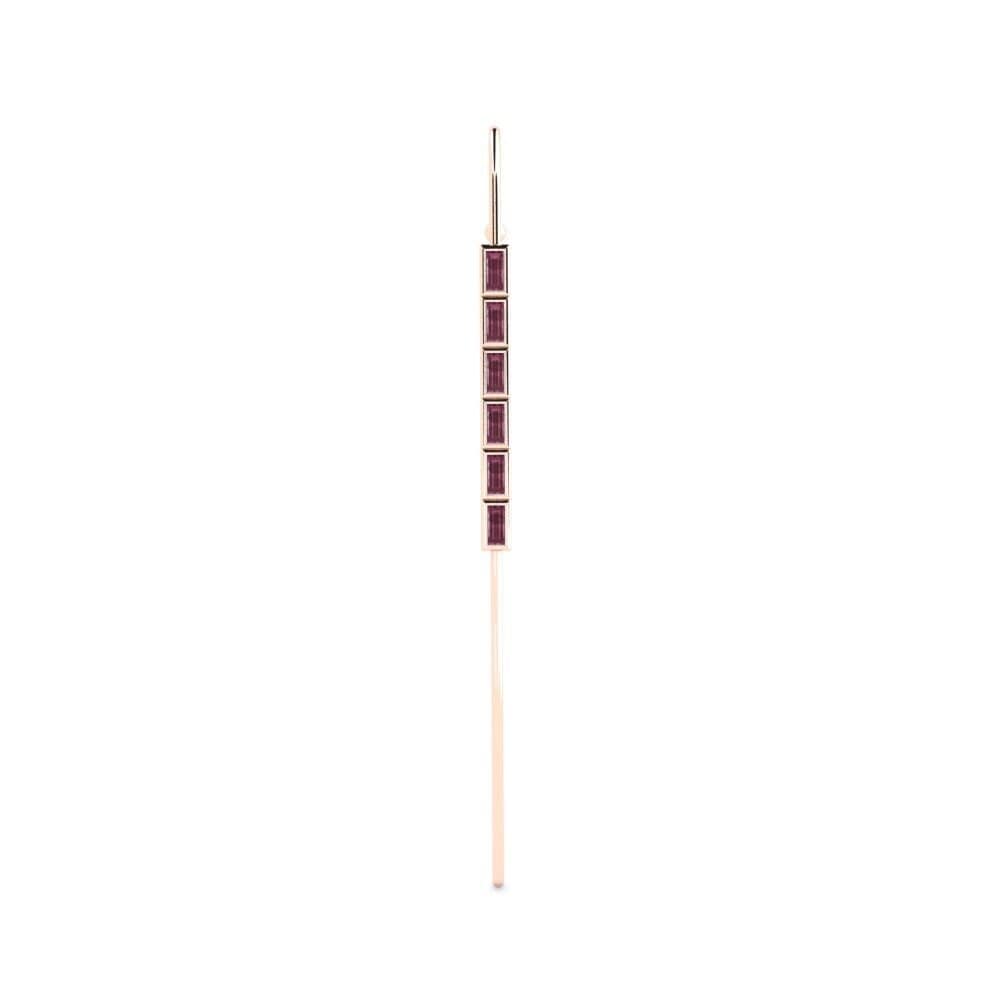 Rotgold 585 Rhodolit-Granat Ohrpiercings Gleor