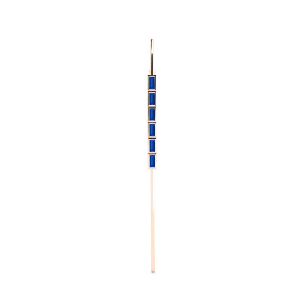 9ct Rose Gold Dark Blue Zirconia Ear Piercing Gleor