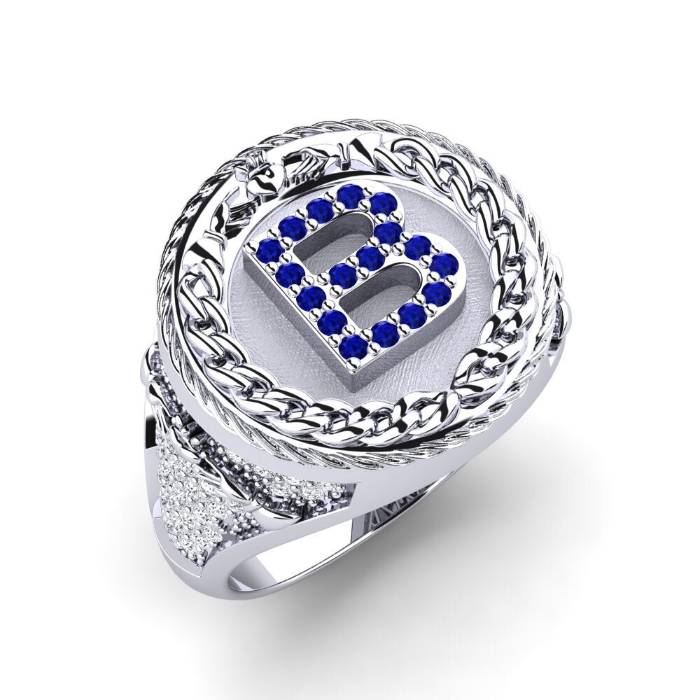 Zafiro Anillo de Hombre Baskug - B