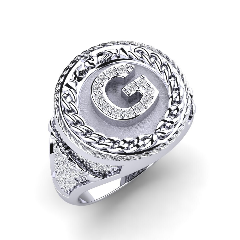 950 Palladium Men's Ring Baskug - G