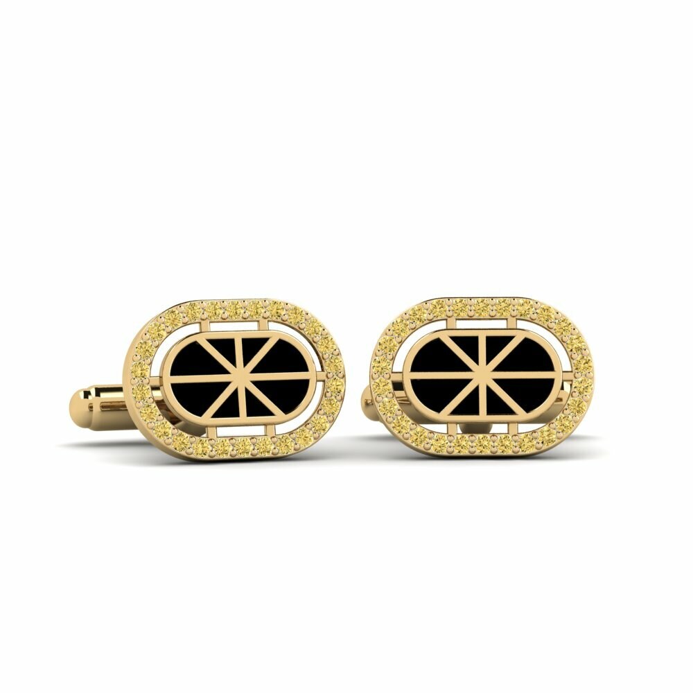 Yellow Diamond Cufflink Baklona