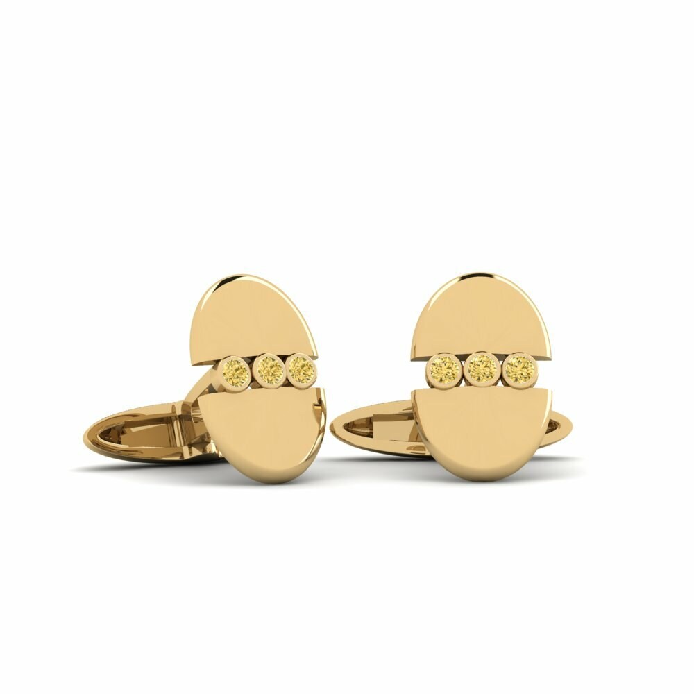 Yellow Diamond Cufflink Eglisey