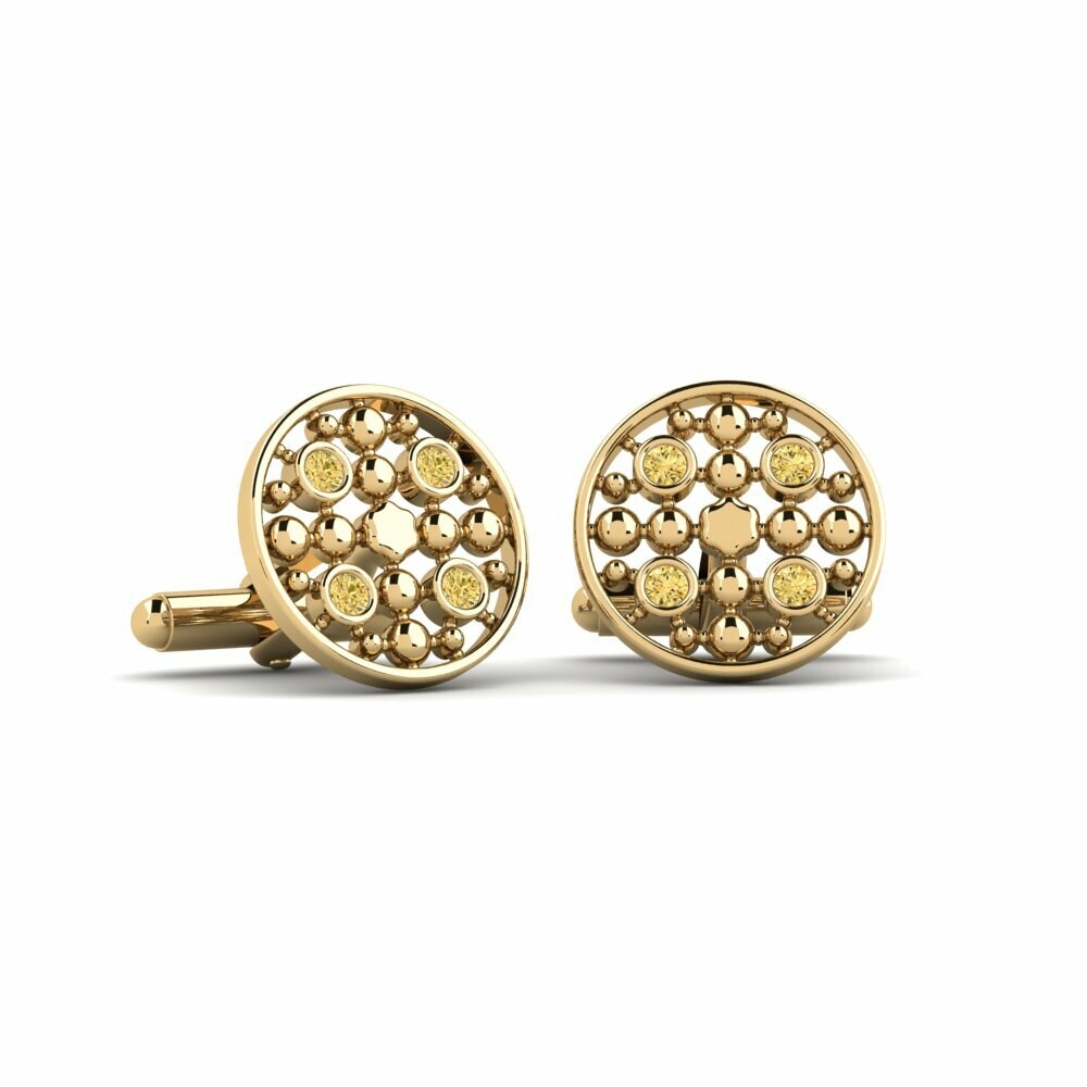 Yellow Diamond Cufflink Foll