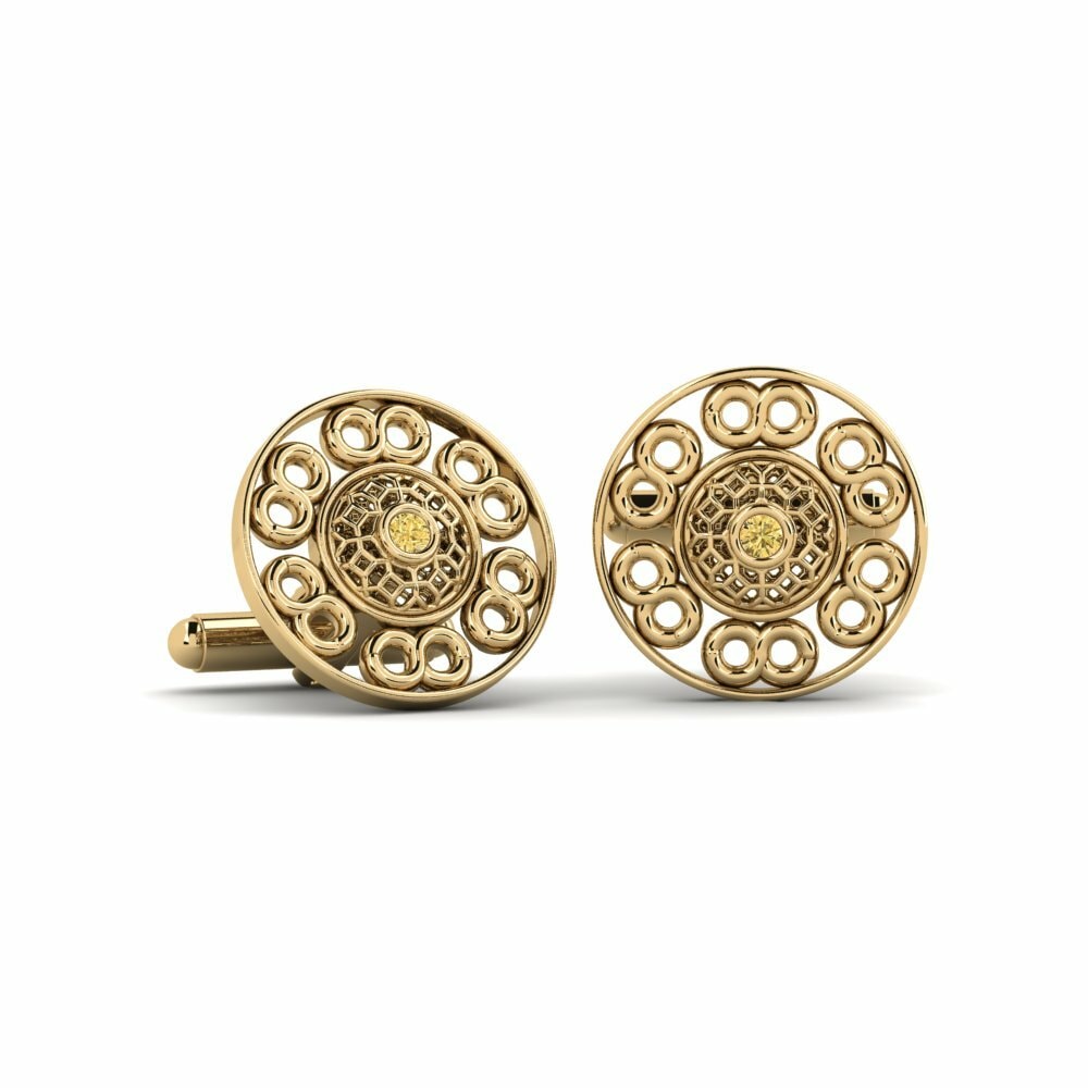 Yellow Diamond Cufflink Mehogo