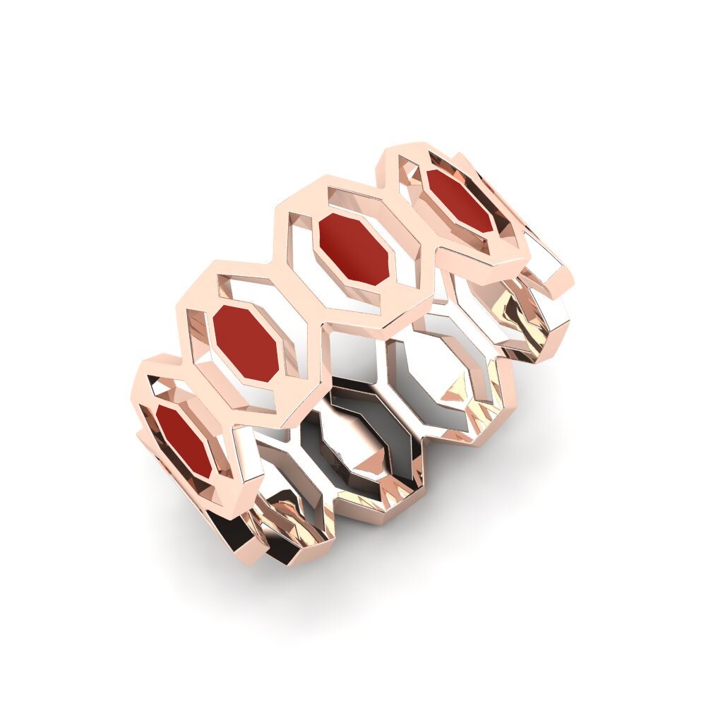 9k Oro Rosa Anillo Cichous