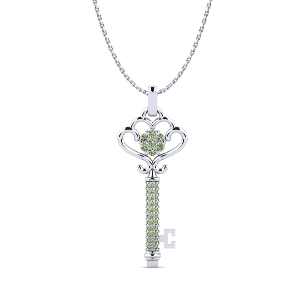 Diamant Vert Pendentif pour femme Gina