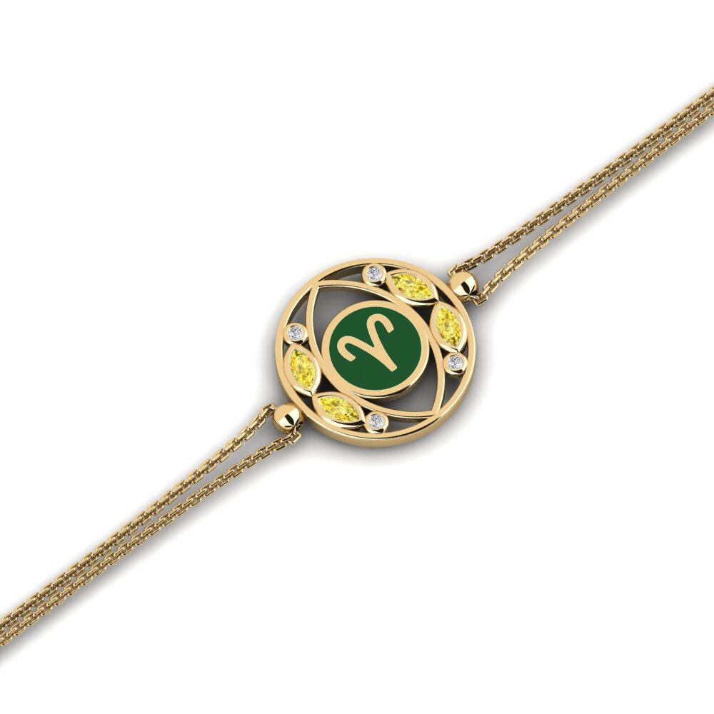 Yellow Sapphire Women's Bracelet Fumpen - Aries