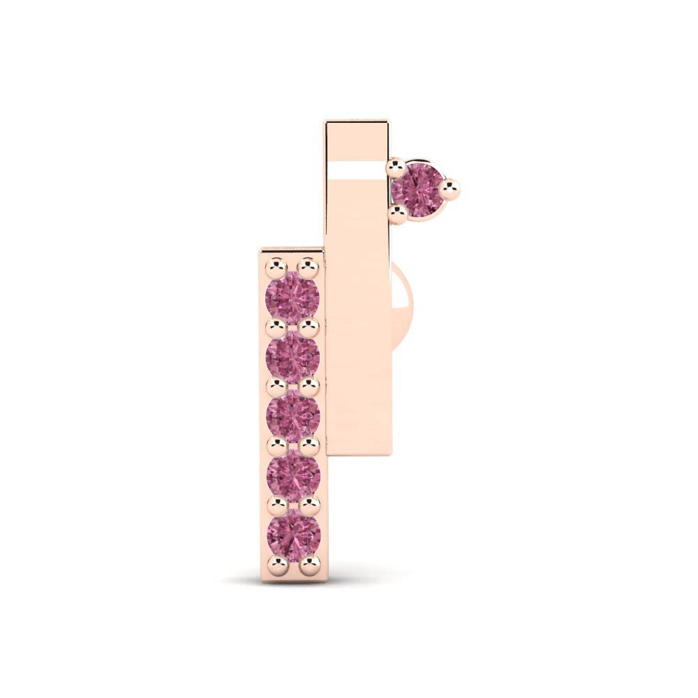 9ct Rose Gold Rhodolite Garnet Ear Piercing Armonia