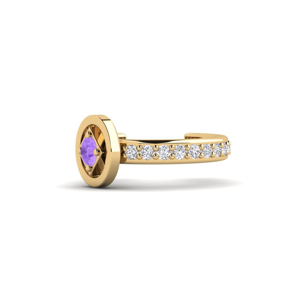 Amethyst Conch Ear Cuff Eilda