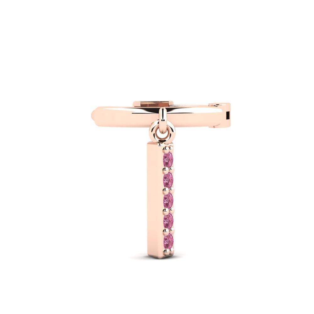 9ct Rose Gold Rhodolite Garnet Ear Piercing Hitrost