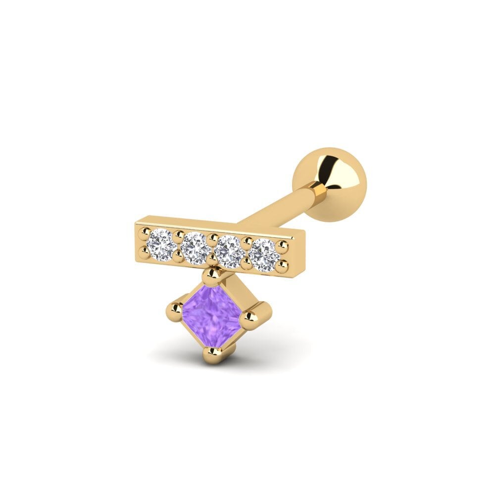 Amethyst Ear Piercing Ikigane