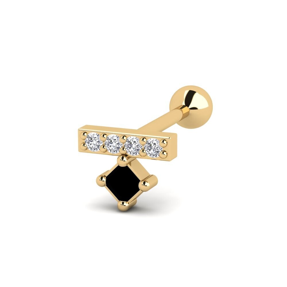 Black Onyx Ear Piercing Ikigane