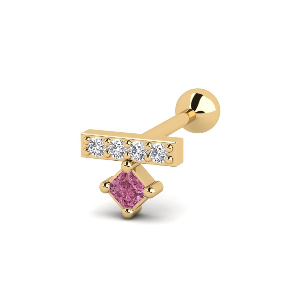 Rhodolite Garnet Ear Piercing Ikigane