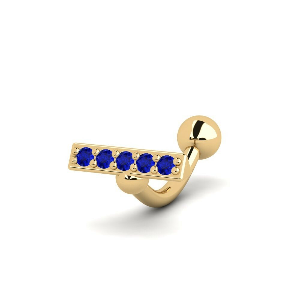 Zafiro Piercing de oreja Moonshin