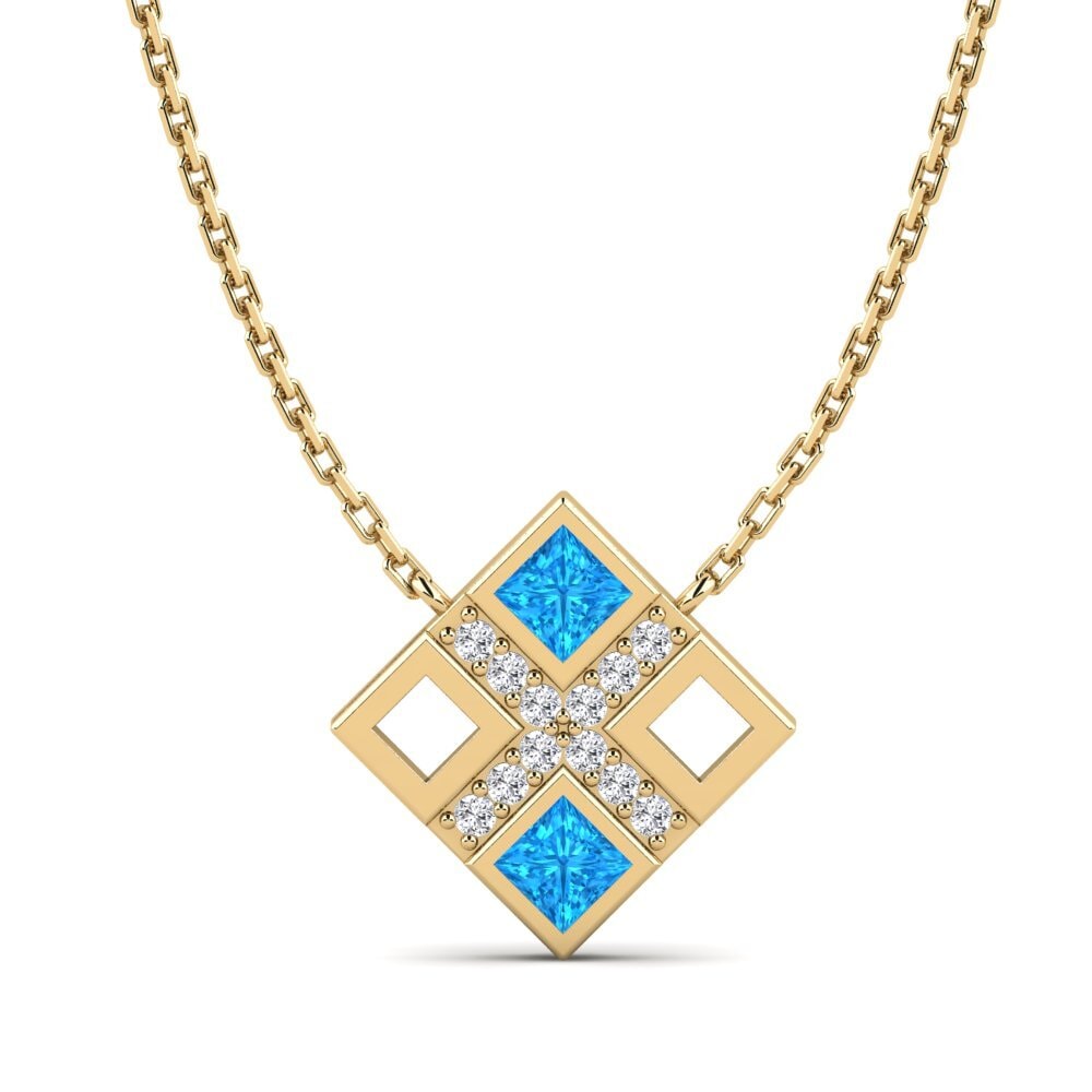 Princess Blue Topaz Women's Necklace Olesya