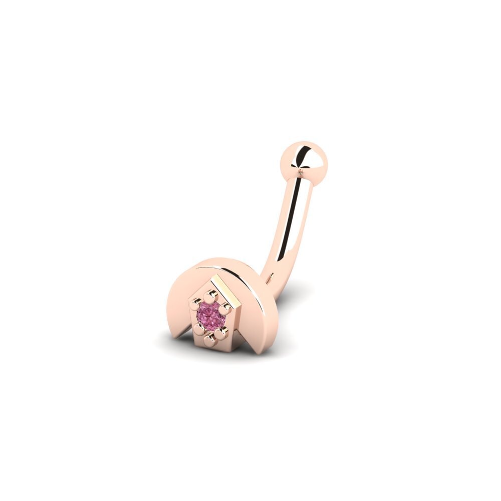 9ct Rose Gold Rhodolite Garnet Ear Piercing Pamelas