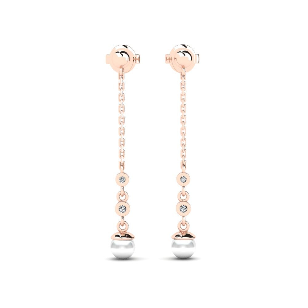 Rotgold 375 Zirkonia Damen ohrring Kalender
