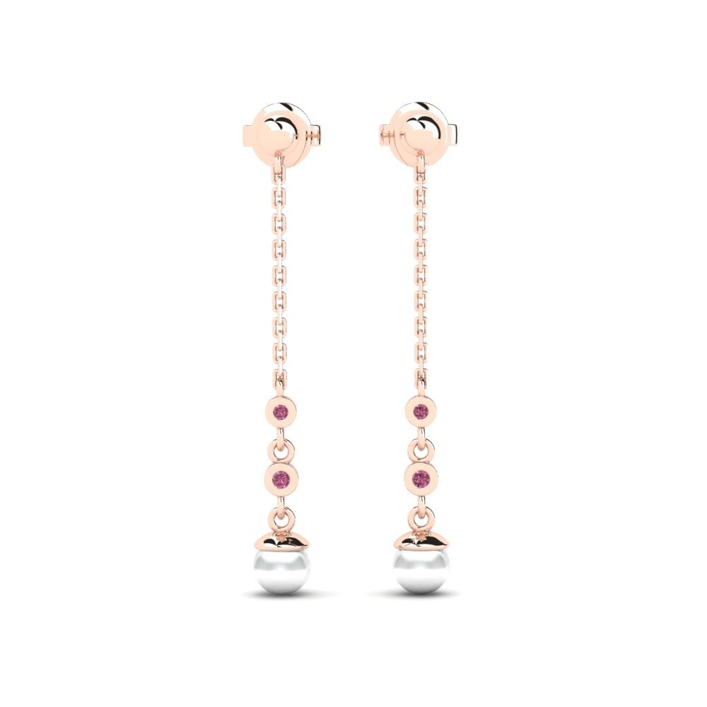 Rotgold 750 Rhodolit-Granat Damen ohrring Kalender