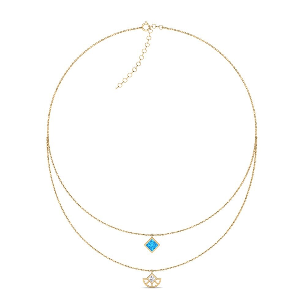 Princess Blue Topaz Women's Choker Necklace Lochlan