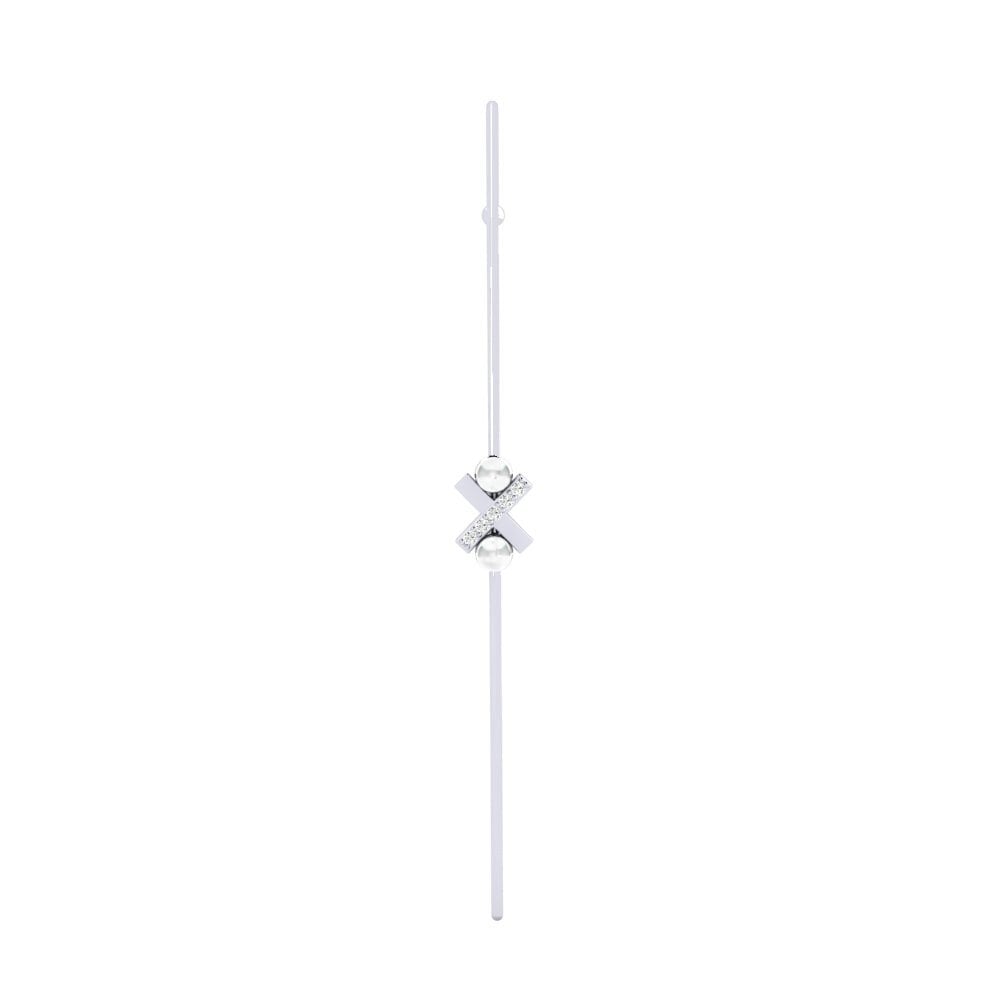 Weißgold 750 Moissanit Damen ohrring Nafis