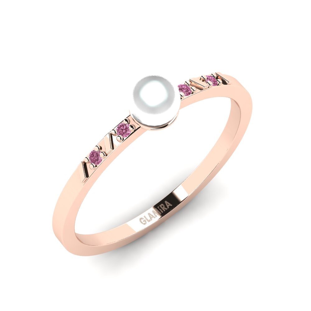 Rotgold 375 Rhodolit-Granat Ring Regium