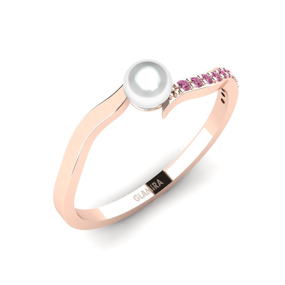 Rotgold 375 Rhodolit-Granat Ring Sarauta